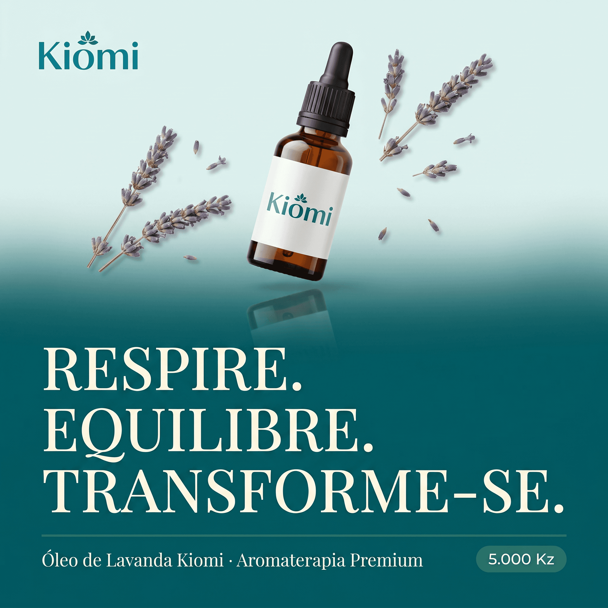 Pormenor do frasco de óleo Kiomi